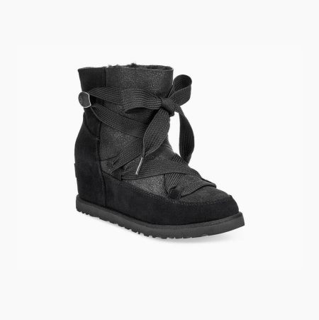 UGG Classic Femme Lace-up - Boots Dame - Svart (NO-V003)